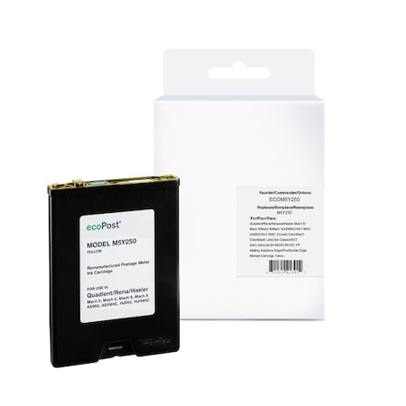 Ecopost Remanufactured Postage Meter Memjet Yellow Cartridge for Quadient/Rena M5Y250 ECOM5Y250